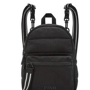 PINK Victoria's Secret MINI Black Backpack Sleek Modern Design